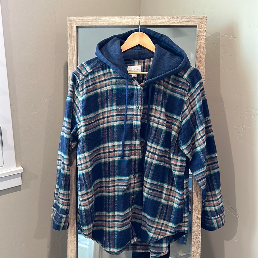 Hooded American Eagle button down